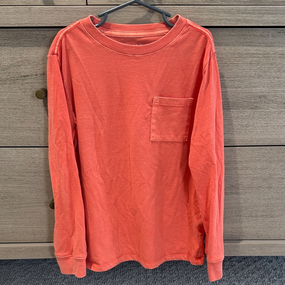 Cat & Jack Orange Long Sleeve Pocket Tee